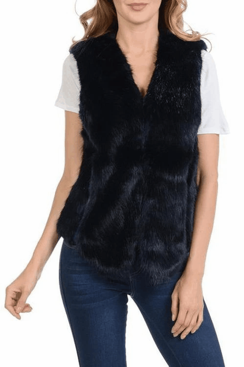 luxury faux fur vest